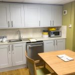 Country lifestyle kitchenette and dining table at Drayton Court